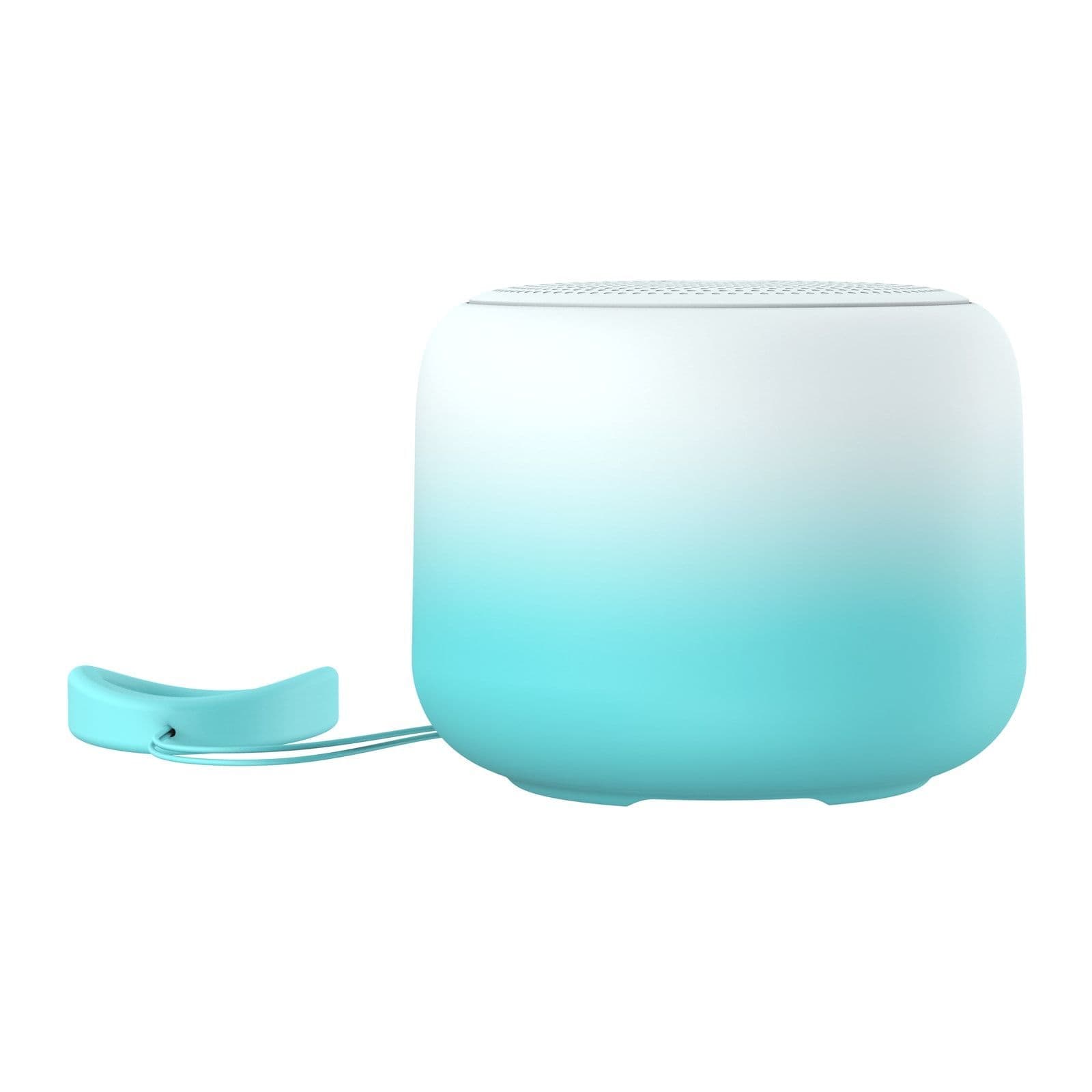 Portable Bluetooth speaker BT2602 with lanyard, front view on white